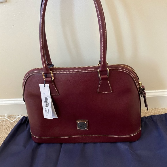 Rooney and Burke Bordeaux Domed Satchel NEW W/ TAG - Picture 2 of 5